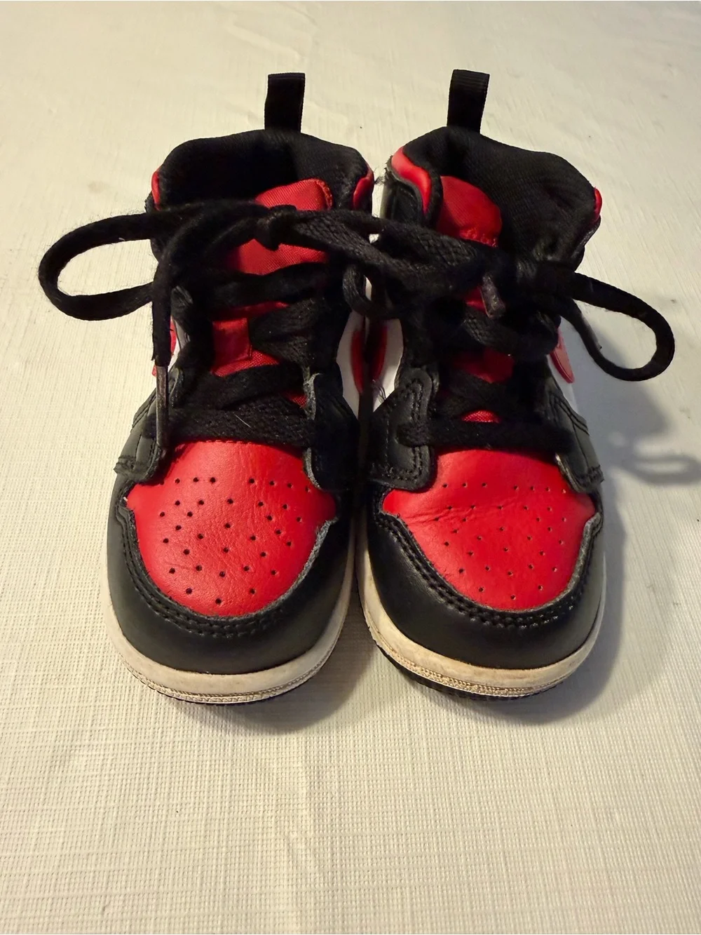 Nike Air Jordan Red and Black High-Top Sneakers